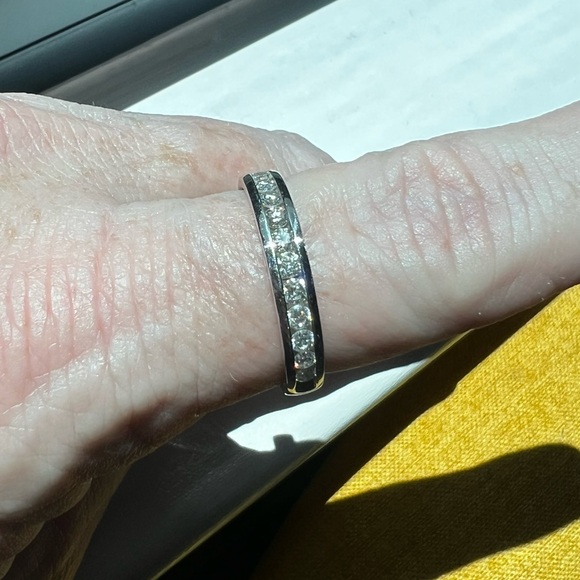 Comfort Fit Channel-Set Diamond Anniversary Band - Picture 4 of 4